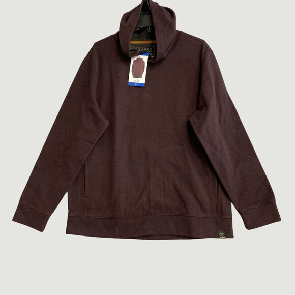 Jachs New York Wool Blend Men's L Burgundy Hoodie Sweatshirt i1685 - Picture 3 of 9
